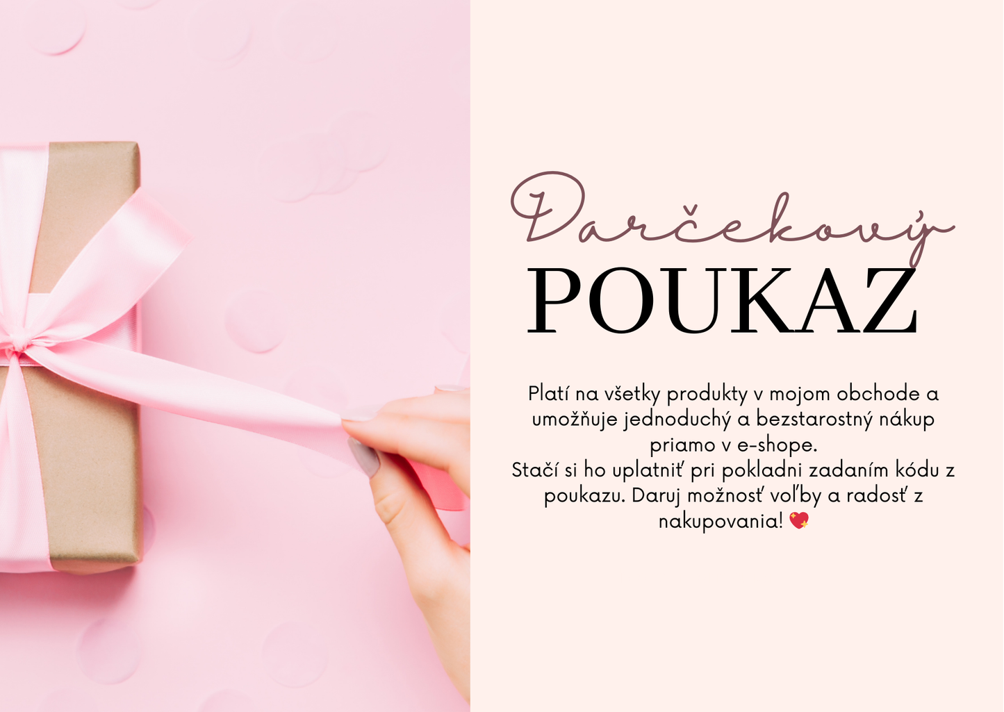 Elektronický darčekový poukaz