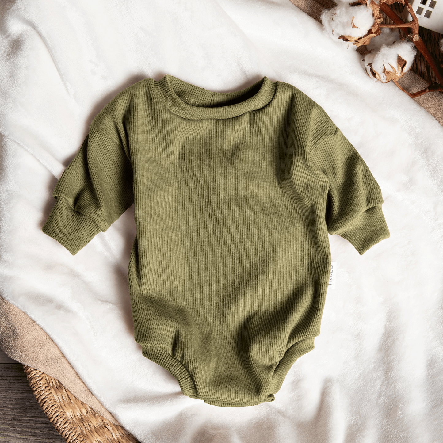 🌿 Sweater Romper Military