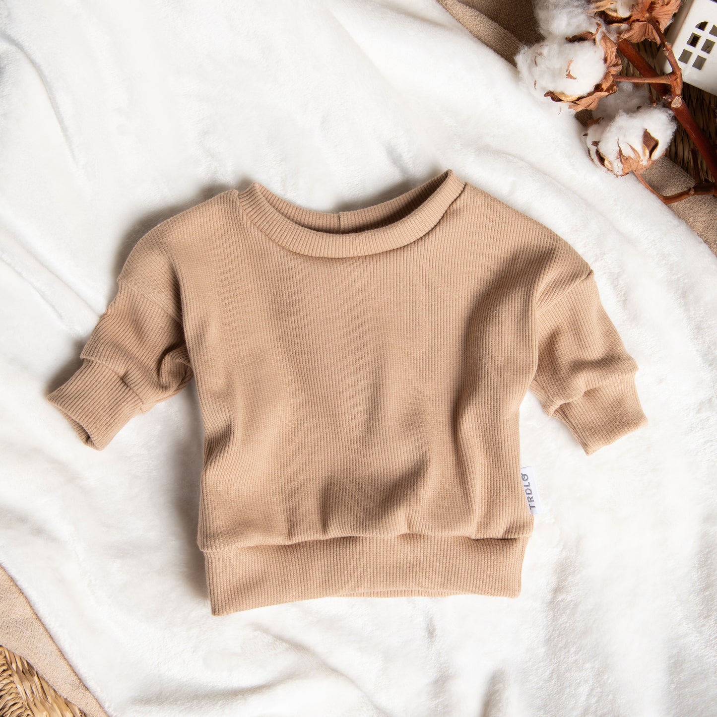 Rebrovaná mikina Mocca