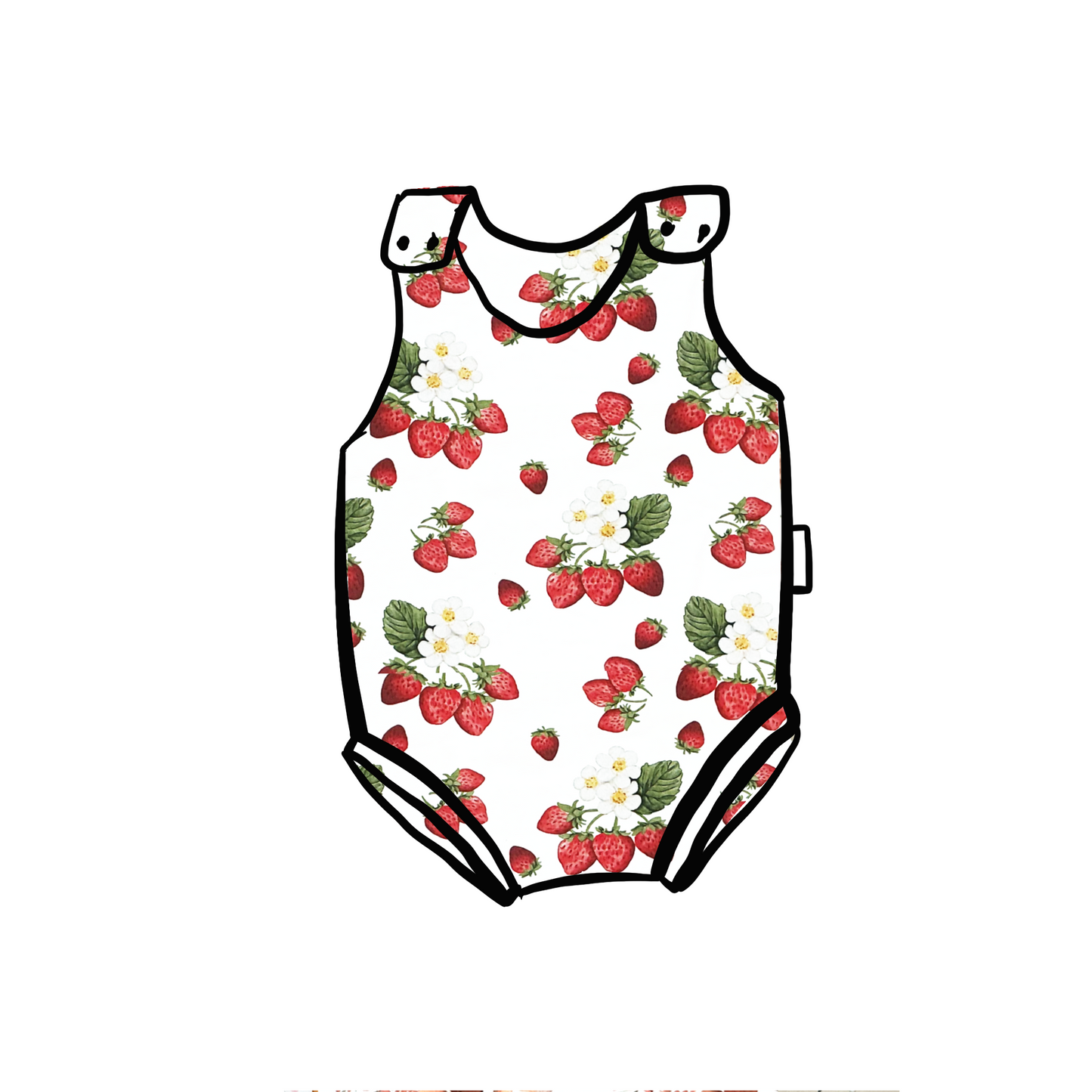 Jahody pamprdy - Romper Summer