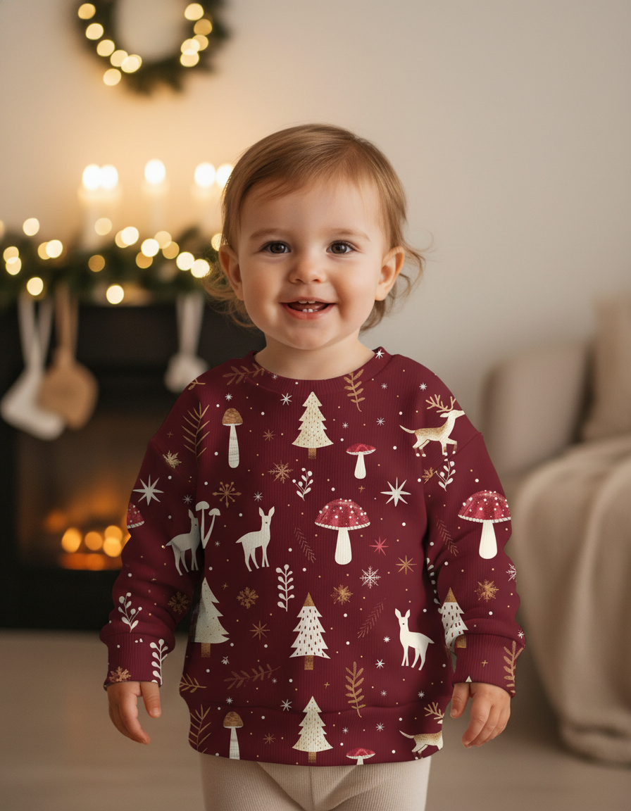 Mikina z teplákovinyVianočný les