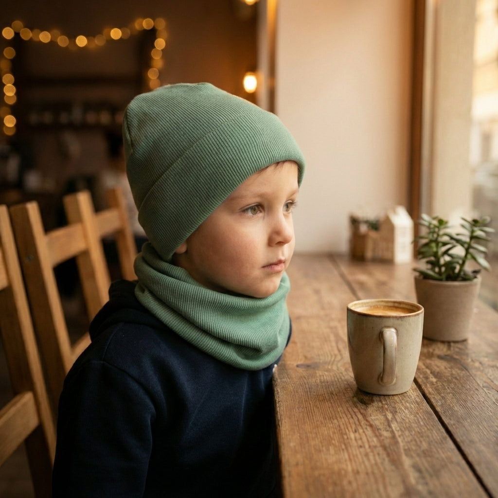Zvýhodnený set: čiapka + nákrčník 🖤 Šalvia