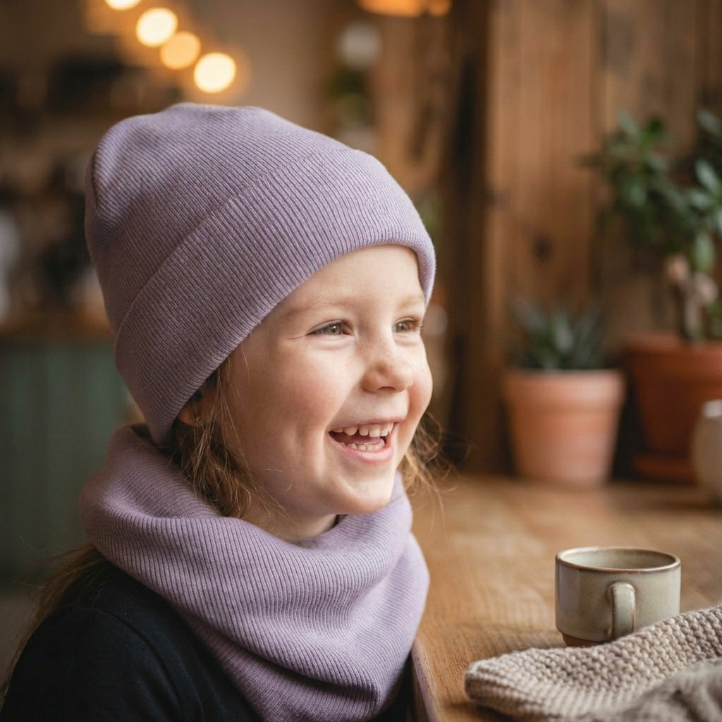 Zvýhodnený set: čiapka + nákrčník 🖤 Levanduľa