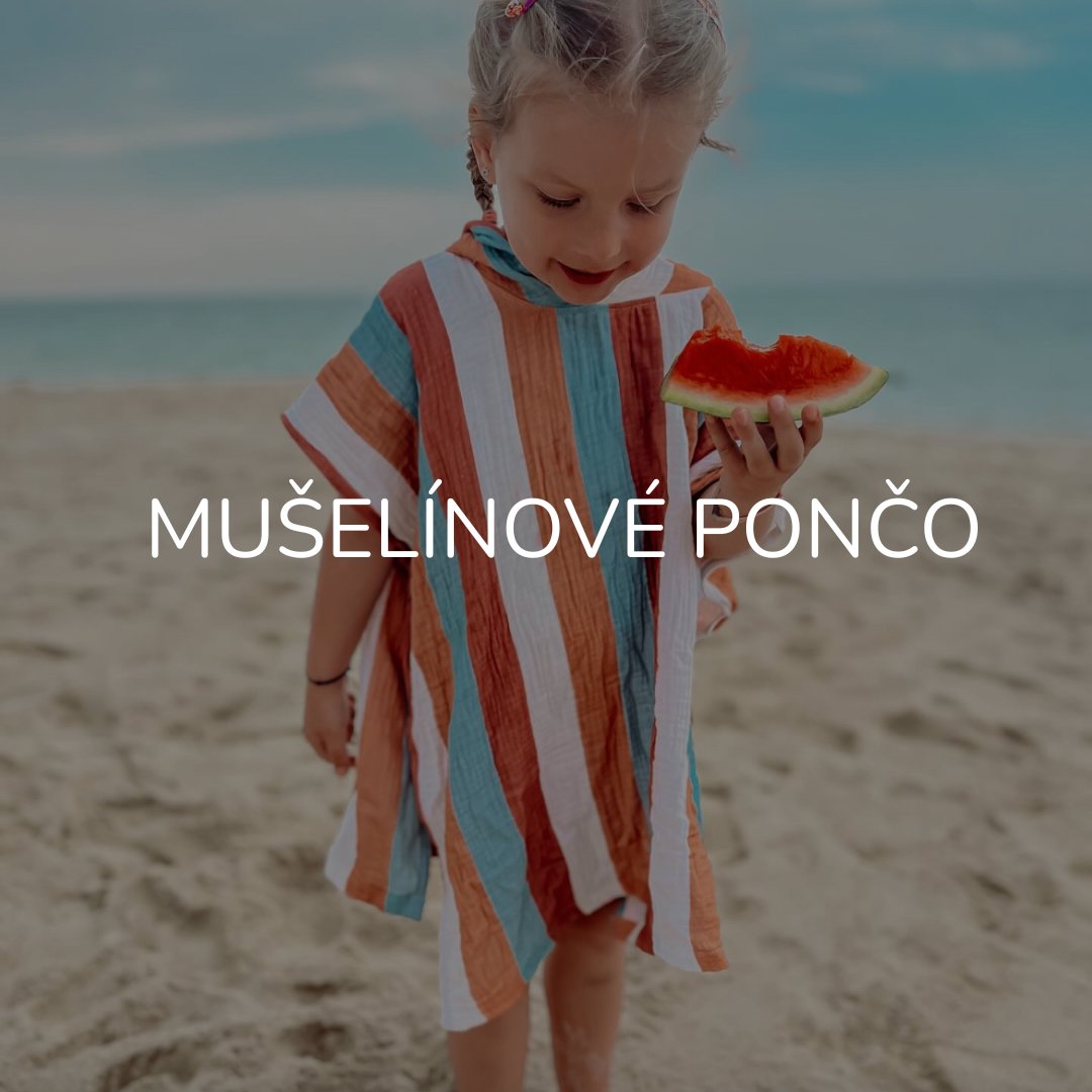 Detské mušelínové pončo