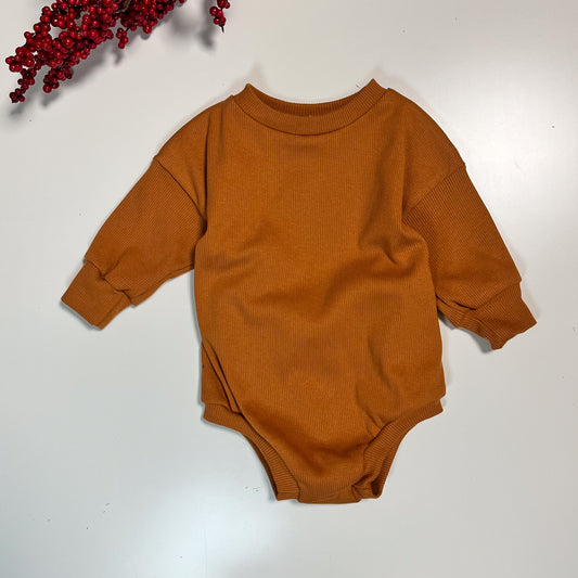 Sweater romper tehlová3-6 mes (68)