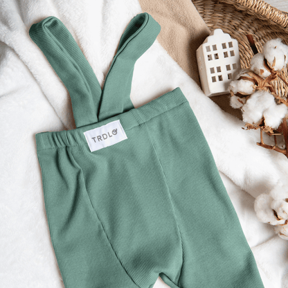 🌿 Rebrované dlhé legíny s trakmi Šalvia