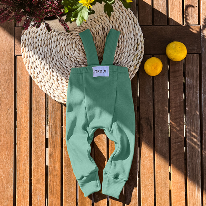 🌿 Rebrované dlhé legíny s trakmi Šalvia