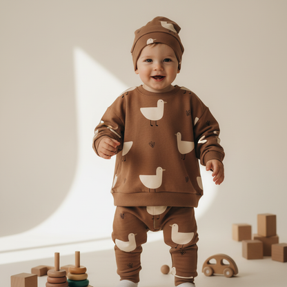 Baggy tepláky hnedé Kačičky