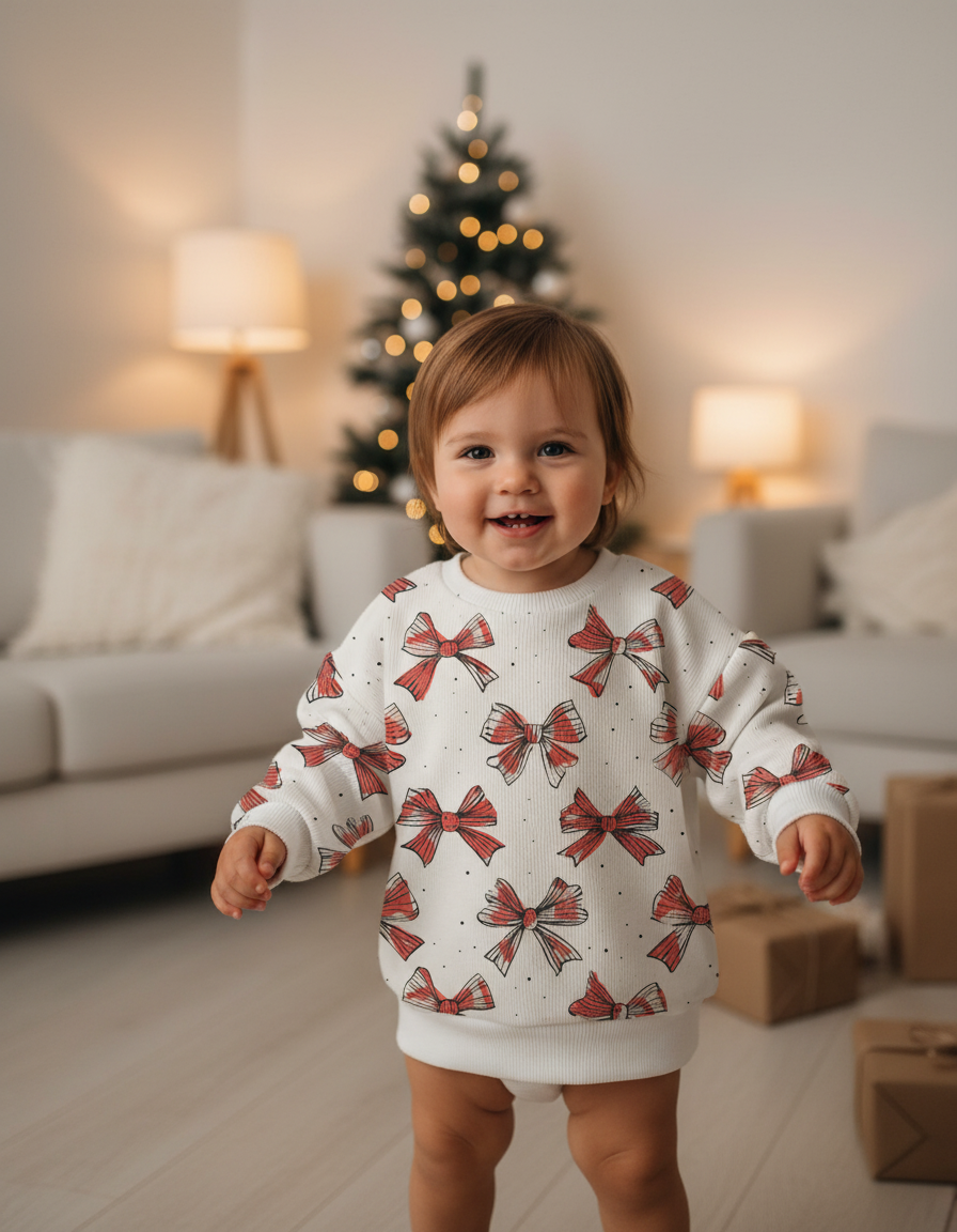 Mikina z rebrovaného úpletu Mašličky