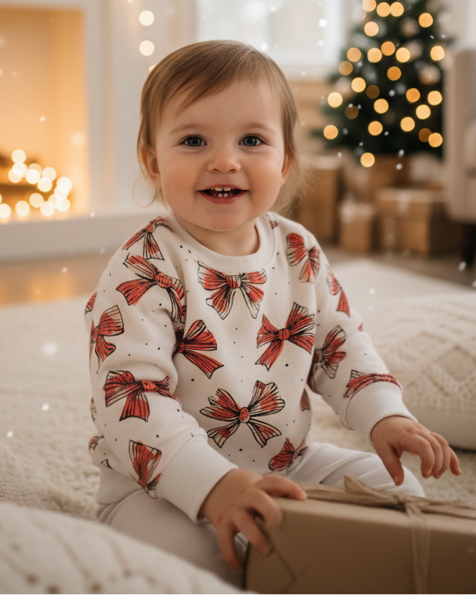 Mikina z rebrovaného úpletu Mašličky