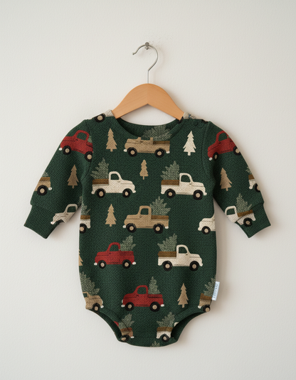 🌸 Sweater Romper Vianočné autíčka