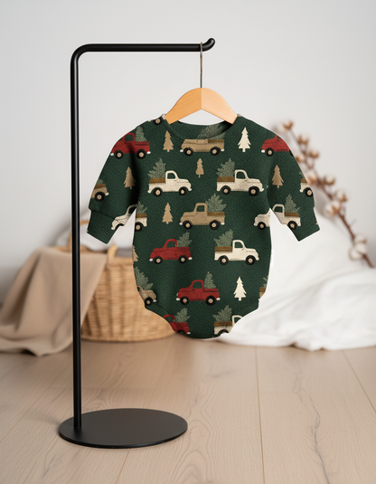 🌸 Sweater Romper Vianočné autíčka