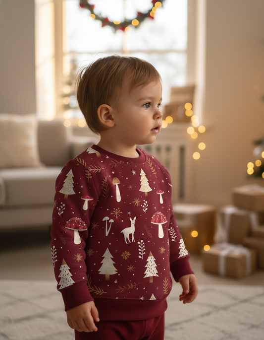 Mikina z teplákovinyVianočný les