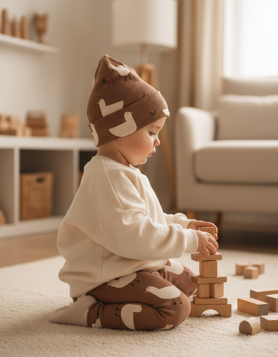 Baggy tepláky hnedé Kačičky