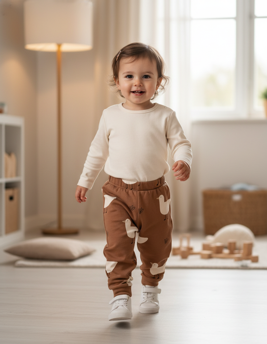 Baggy tepláky hnedé Kačičky