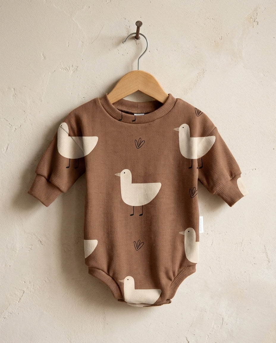 Sweater Romper Hnedé kačičky