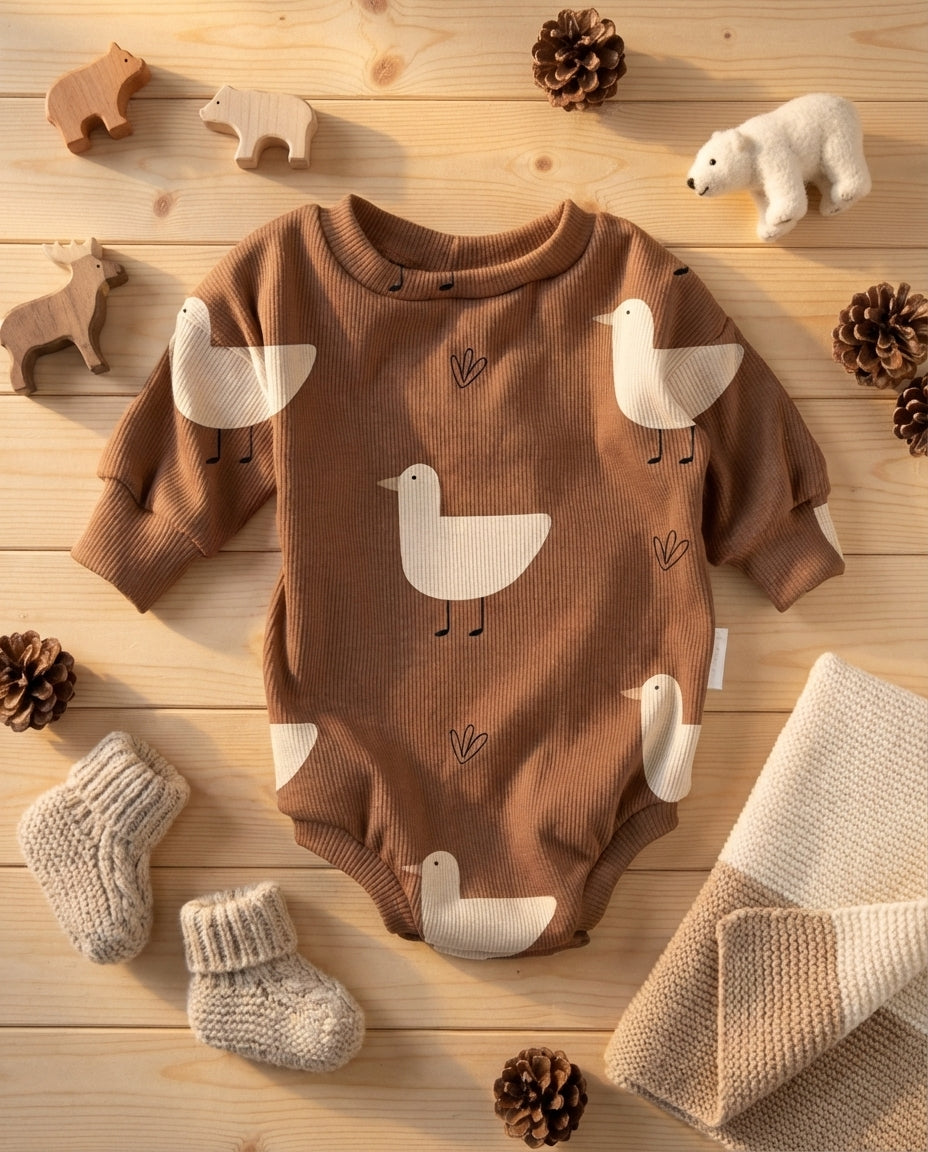 Sweater Romper Hnedé kačičky