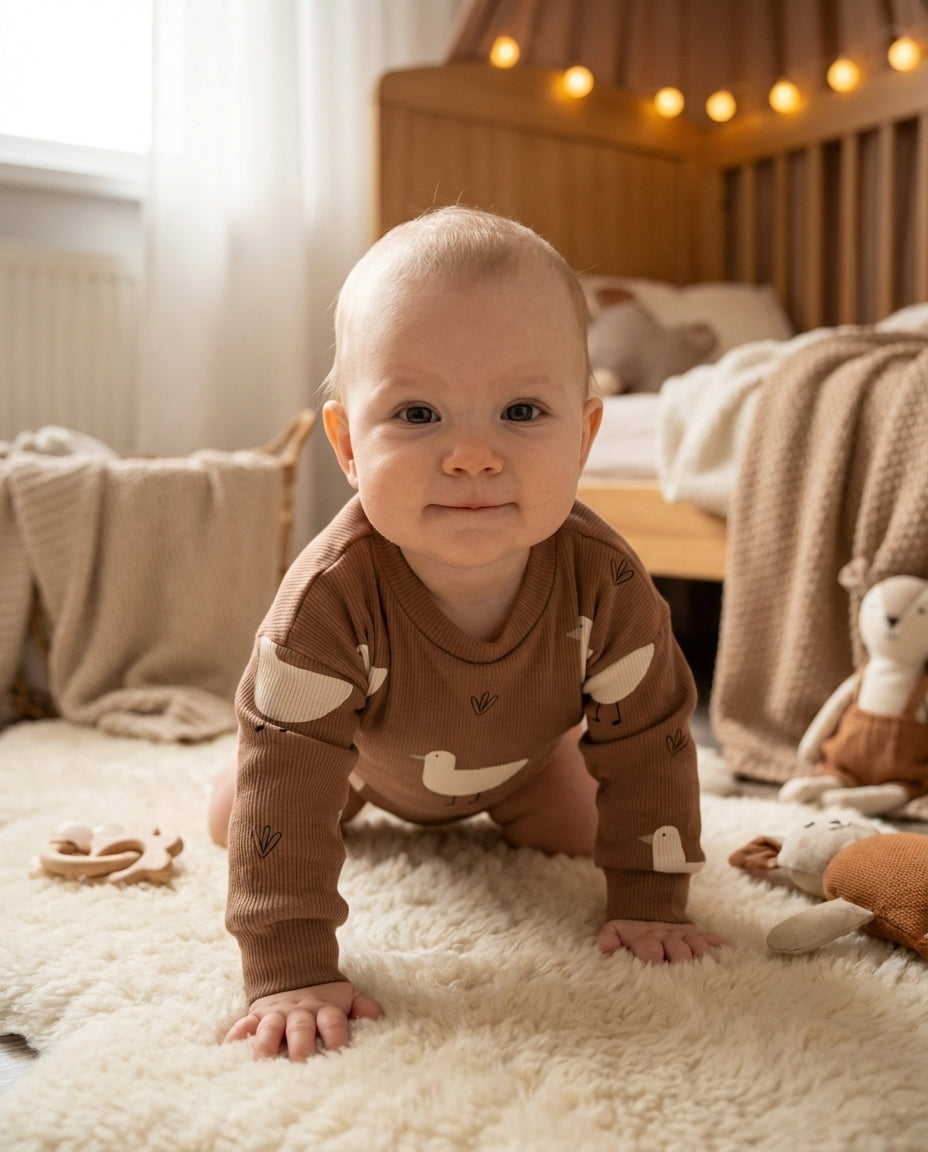 Sweater Romper Hnedé kačičky