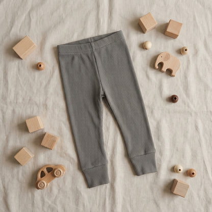 Rebrované legíny Tmavá šedá