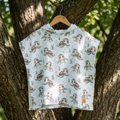 Dětské mušelínové pončo Stripes